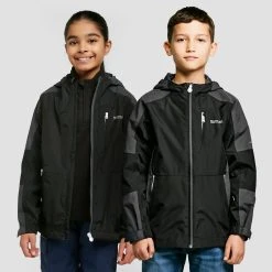 Regatta Childs Calderdale II Jacket Black/Seal Grey