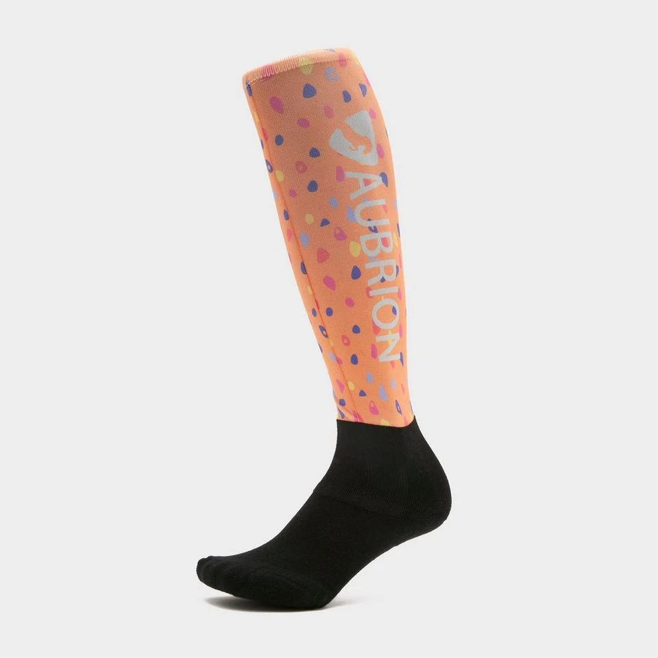 Aubrion Childs Hyde Park Socks Orange Spot