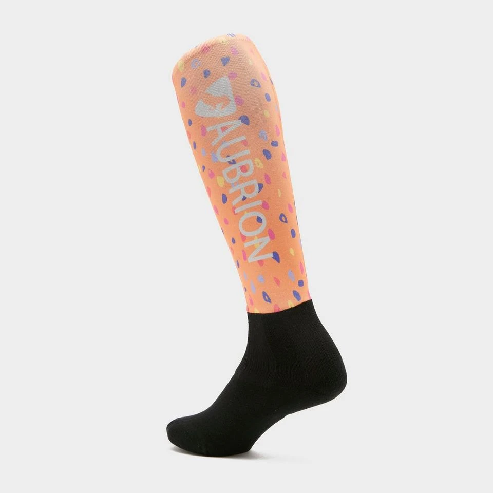 Aubrion Childs Hyde Park Socks Orange Spot - Image 2