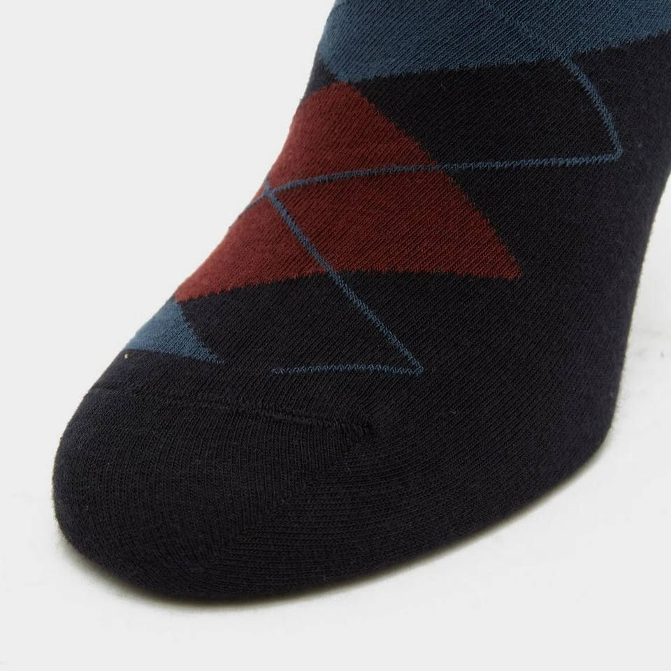 HORZE Womens Alana Check Riding Socks Dark Navy/Burgundy Red Mahogany - Image 5