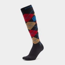 HV Polo Argyle Socks Black/Red/Gold