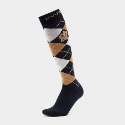 HV Polo Argyle Socks Navy/Sand/Gold