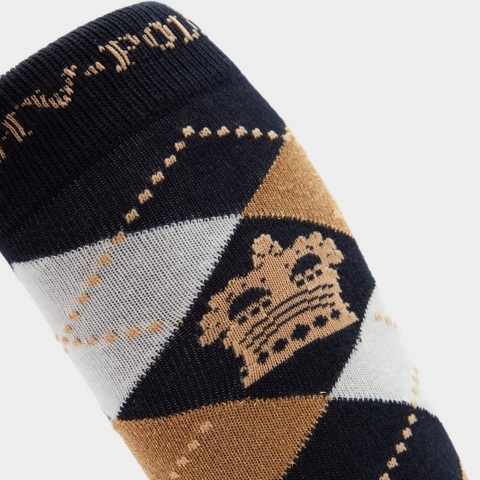 HV Polo Argyle Socks Navy/Sand/Gold - Image 5
