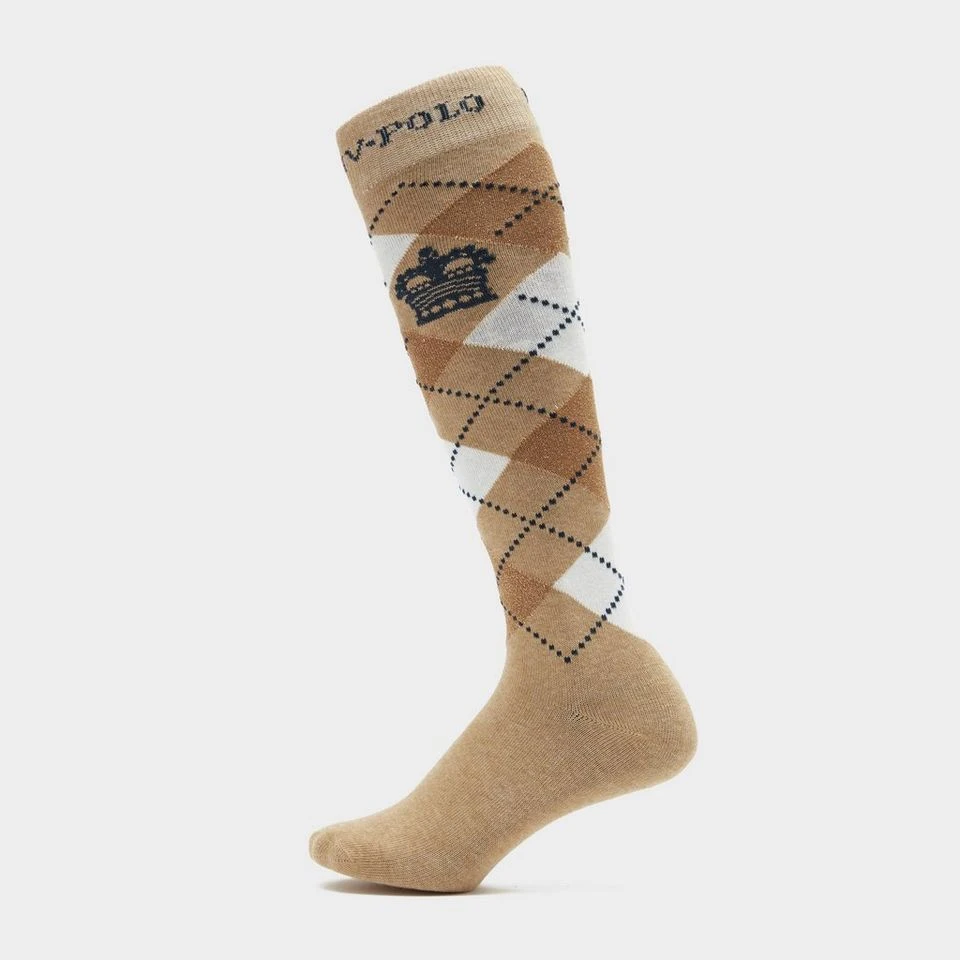 HV Polo Argyle Socks Sandshell - Image 3